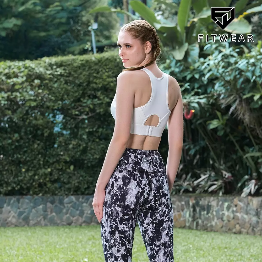 Fitwear - Sportbra Olahraga Wanita CARMEN 2TONE HOOK - WHITE