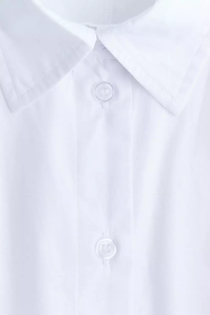 Tie-detail cotton shirt