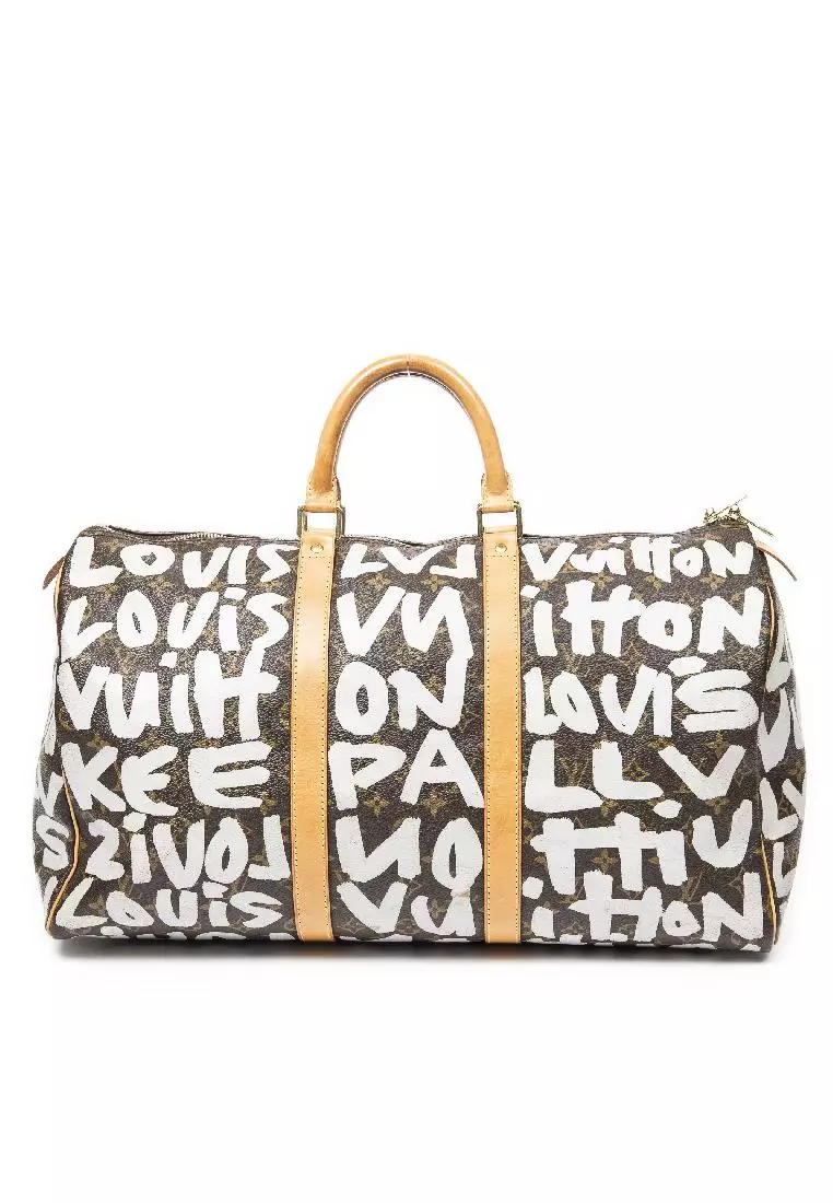 Stephen Sprouse x Louis Vuitton Grey Monogram Graffiti Keepall 50