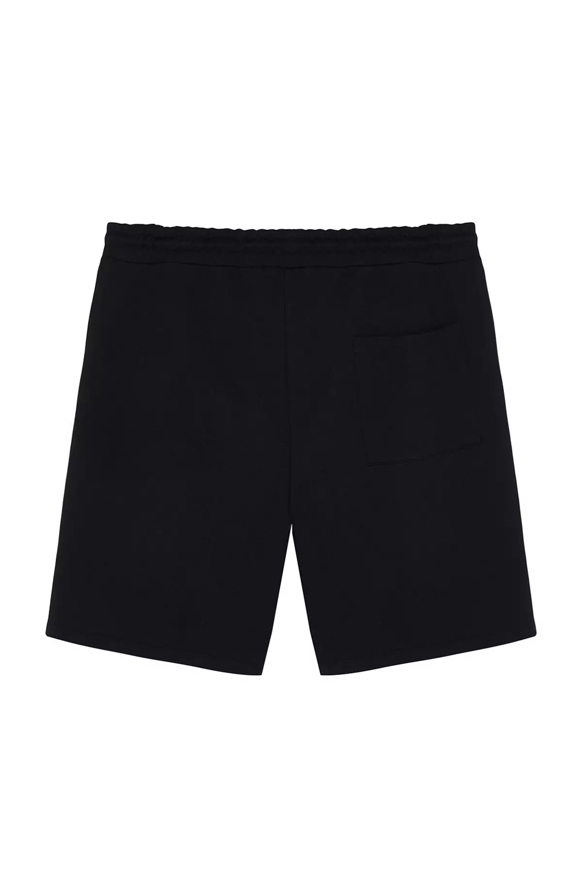 Plus Size Black Regular Cut Comfortable 100% Cotton Basic Shorts TMNSS24AP00001