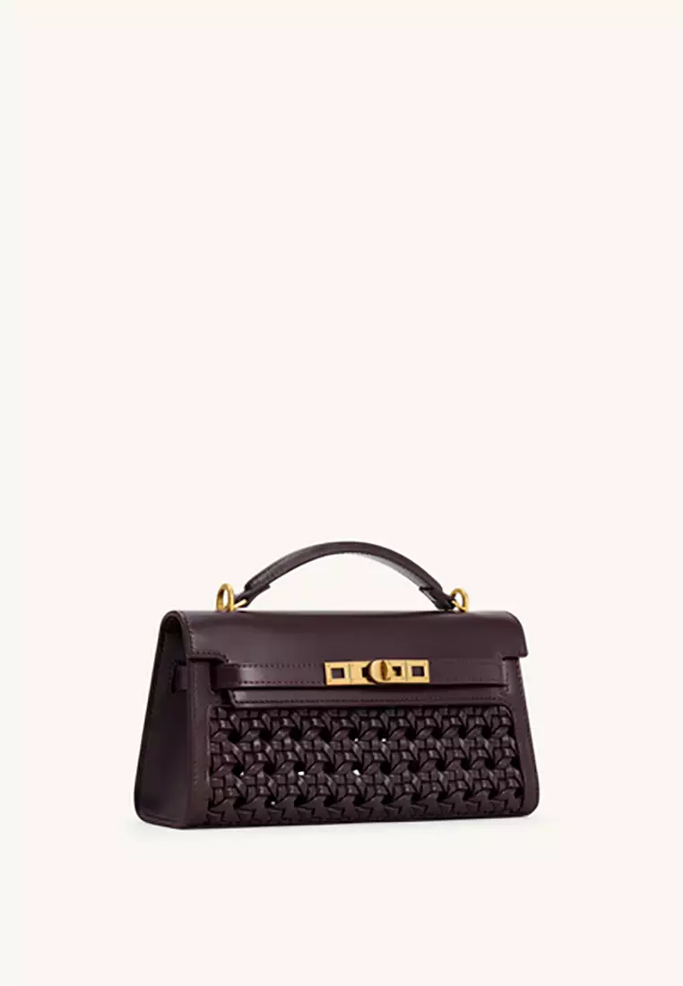 Noor Top Handle Bag - Dark Red