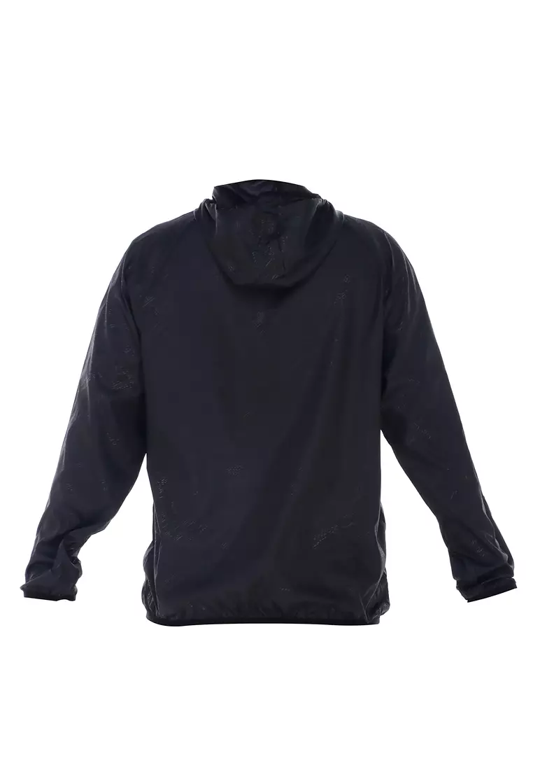 Jems Jaket Olahraga Pria & Wanita Quick-dry Windbreaker Waterproof Material Parasut ORIGINAL - Black