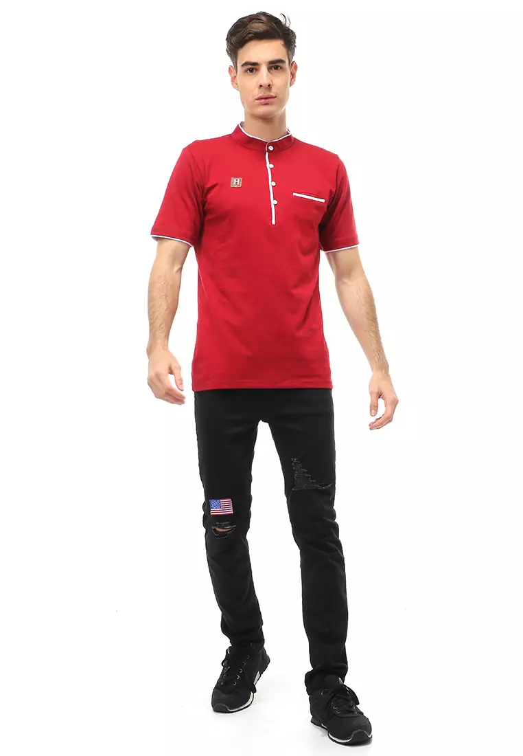 Jack Atasan Formal Pria T-Shirt Kaos Polo Kerah Sanghai Short Sleeve Material Cotton ORIGINAL