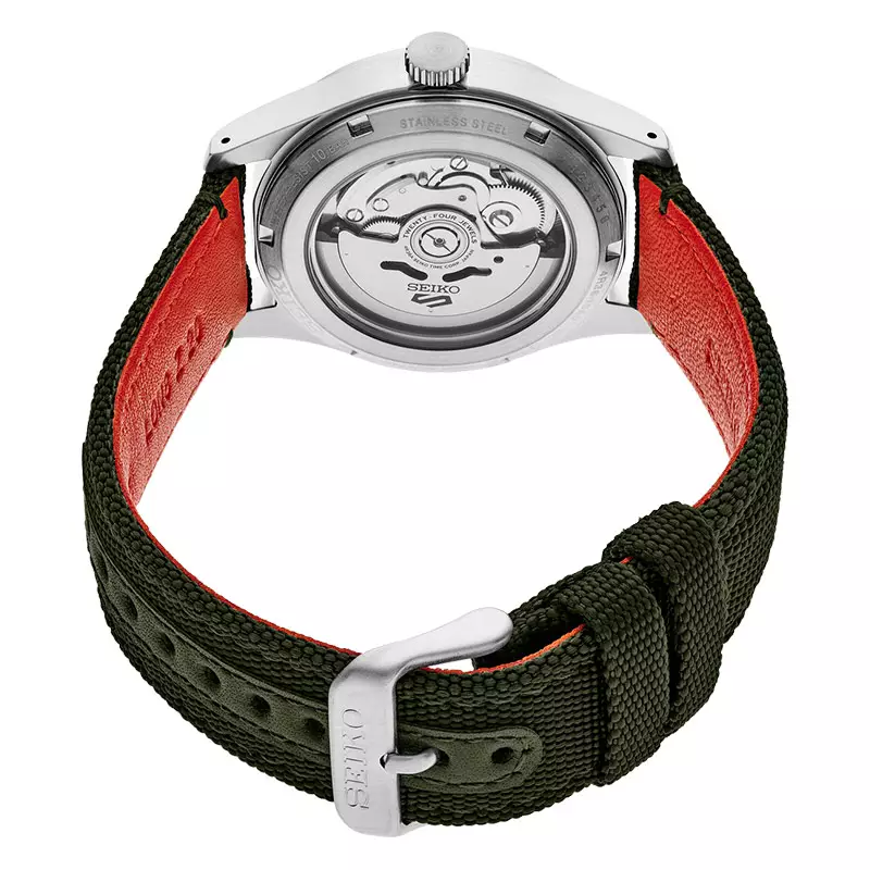 Jam Tangan Pria Seiko 5 Sports Flieger SRPH29K1 Field Sports Style Green Dial Green Nylon Strap