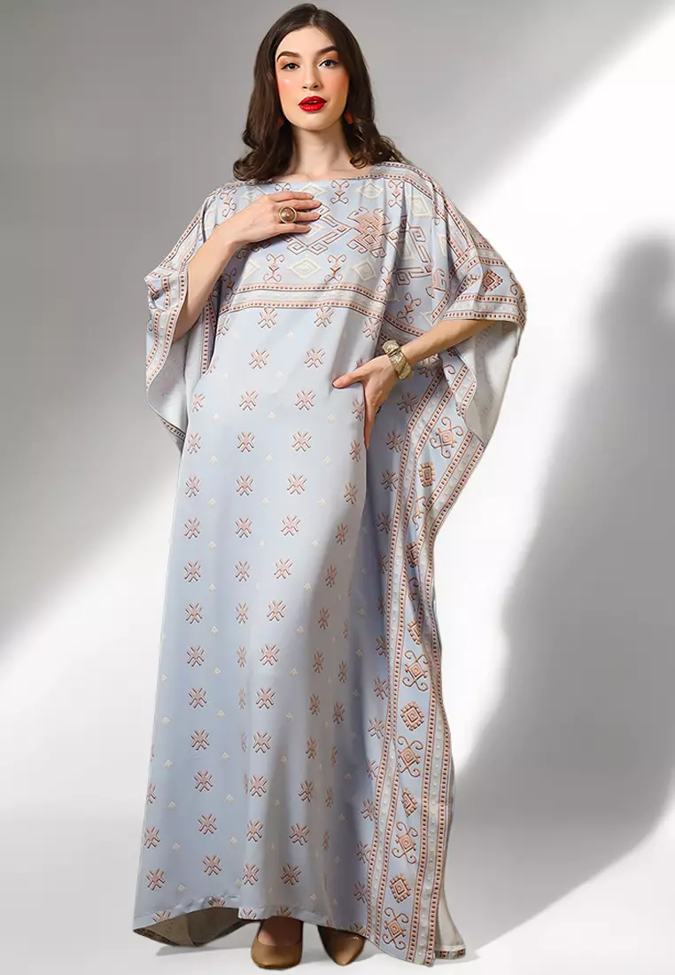 Kanzi Exclusive Short Sleeve Songket Kaftan
