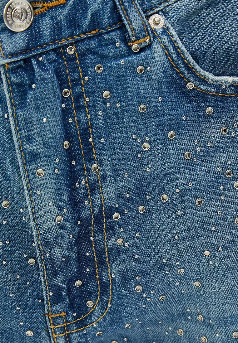 Denim Shorts High Waist Ripped