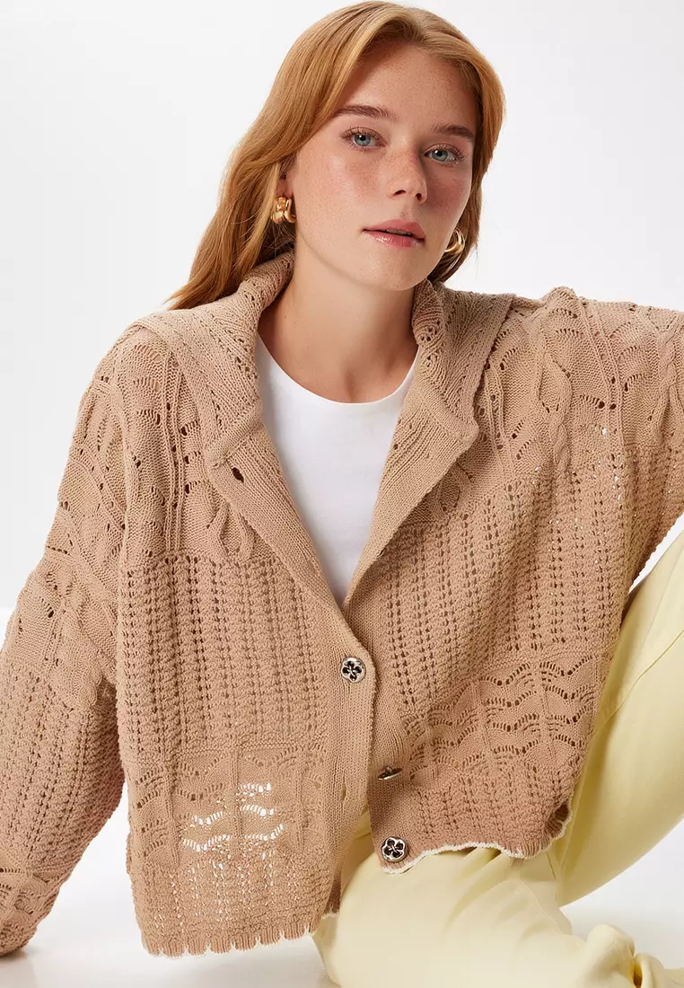 Openwork Knit Cardigan