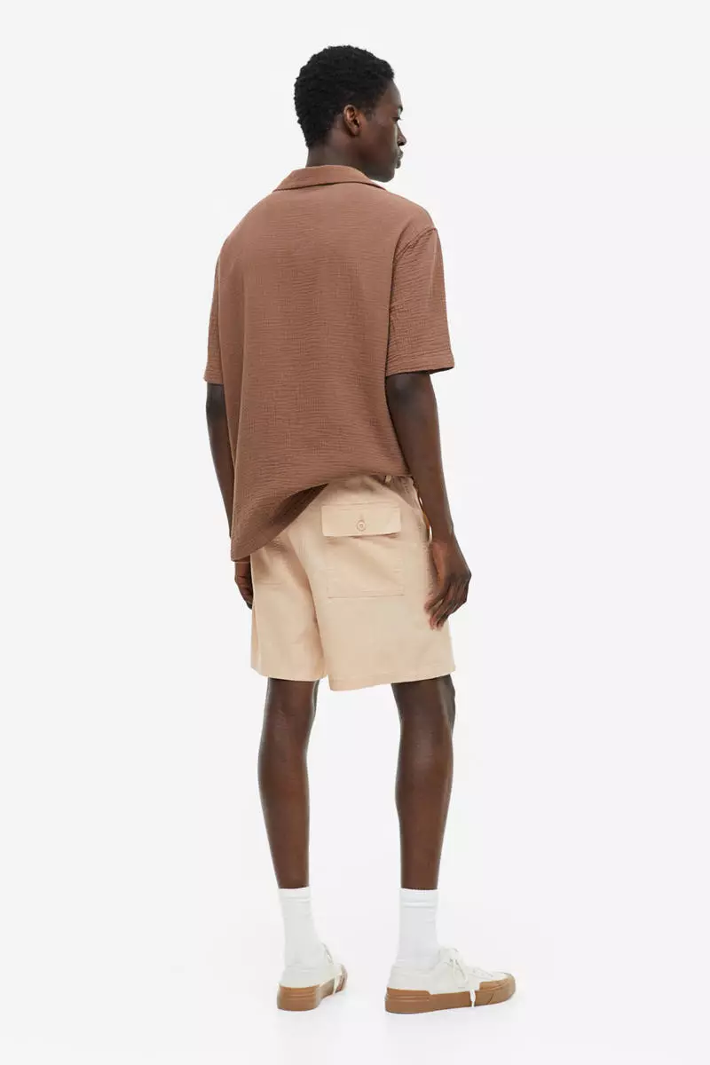 Relaxed Fit Linen-blend shorts
