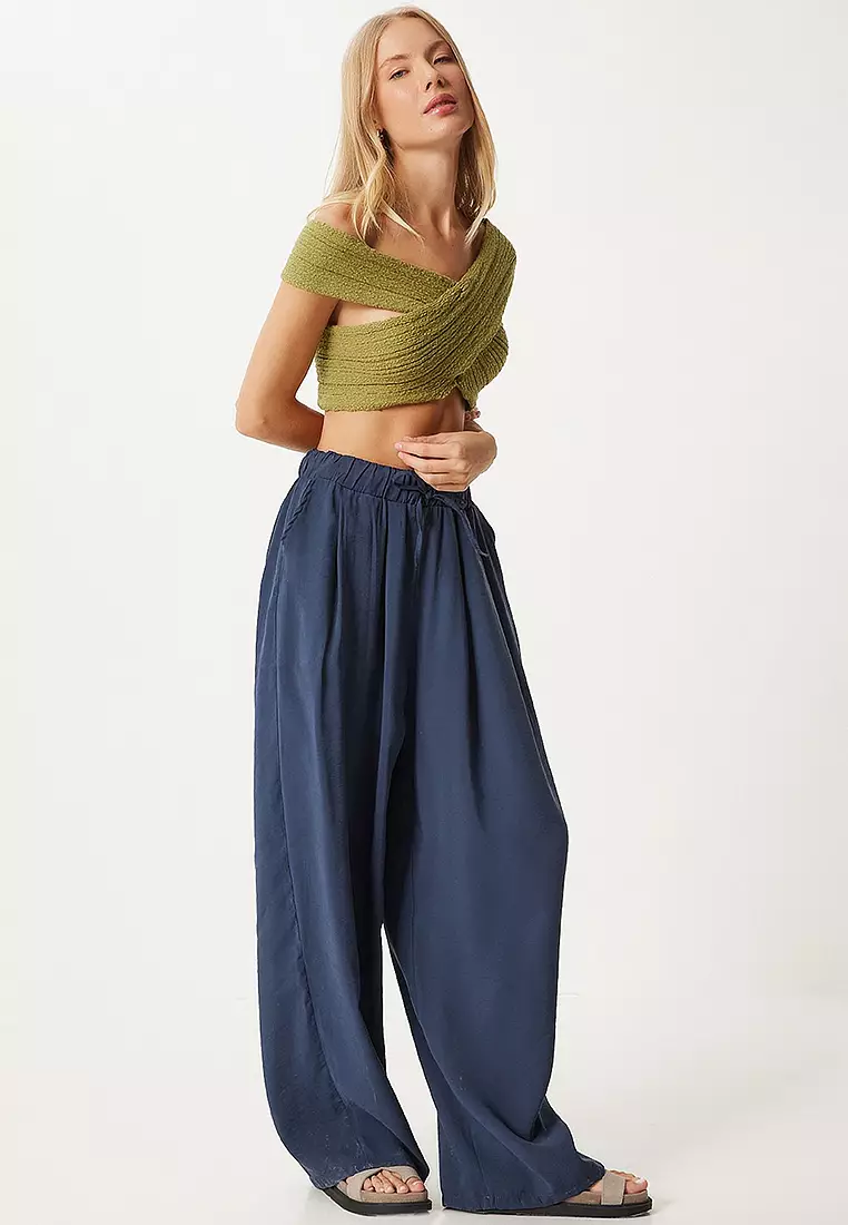 Navy Blue Comfortable Cut Shalwar Trousers