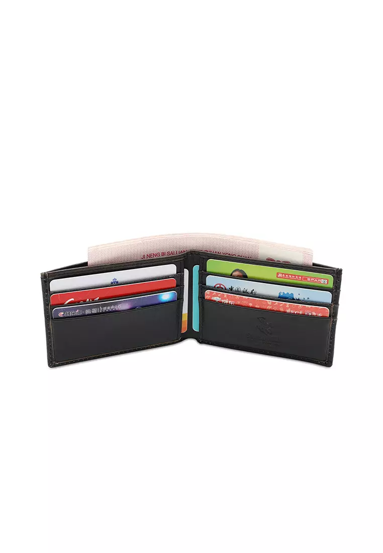 Gift Set - Leather RFID Wallet + 35mm Automatic Buckle Belt (禮盒 - 皮具錢包 + 腰帶) - 黑色
