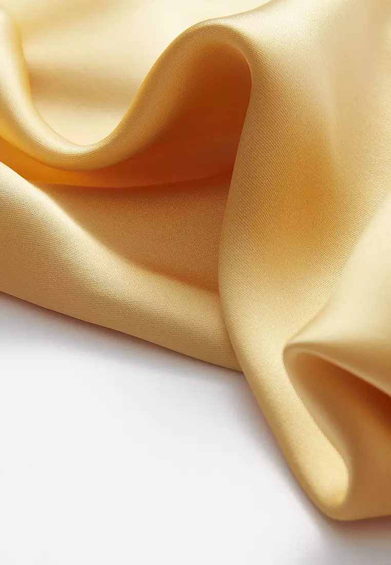 Sleeveless Satin Midi Dress