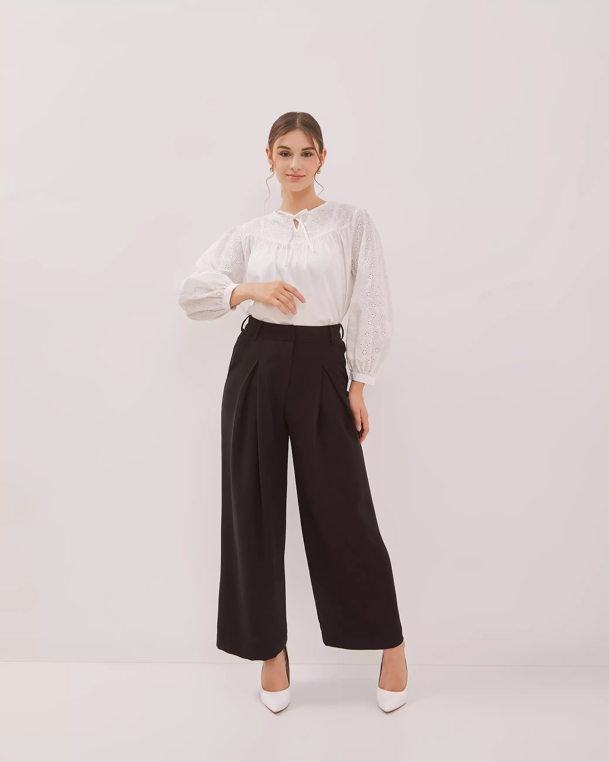 Urban Exchange Abigail Black Pants / Bawahan Celana Hitam Panjang Wanita Warna Black