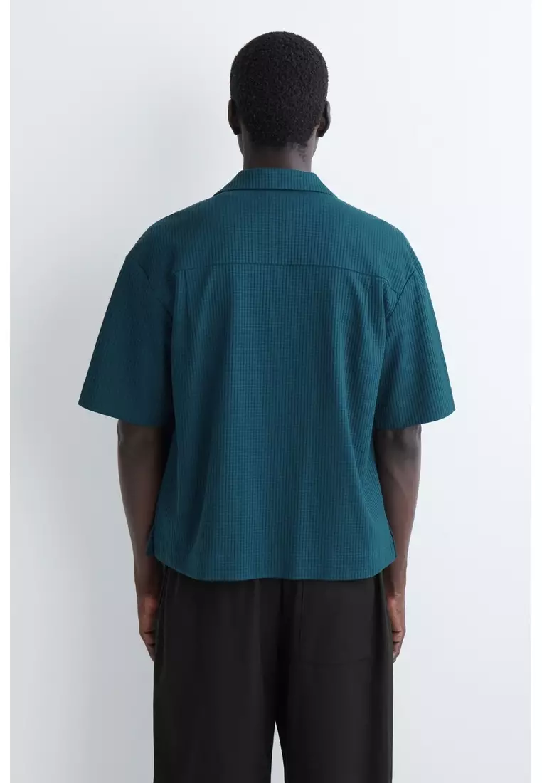 RELAXED TEXTURED COTTON RESORT SHIRT