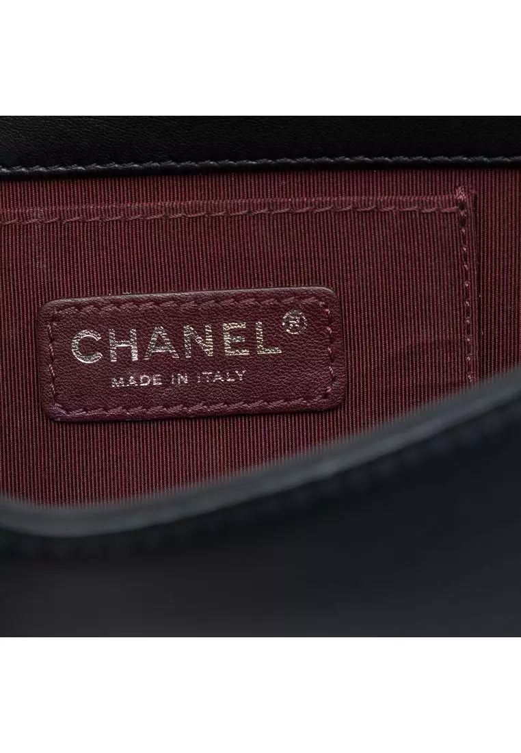 Pre-Loved Chanel Lambskin And Acrylic Boy Brick Horizontal Flap