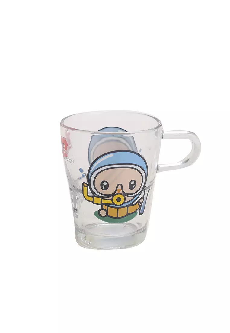 Briliant 1pc Glass Mug S12 Zodiak Sign Style Aquarius