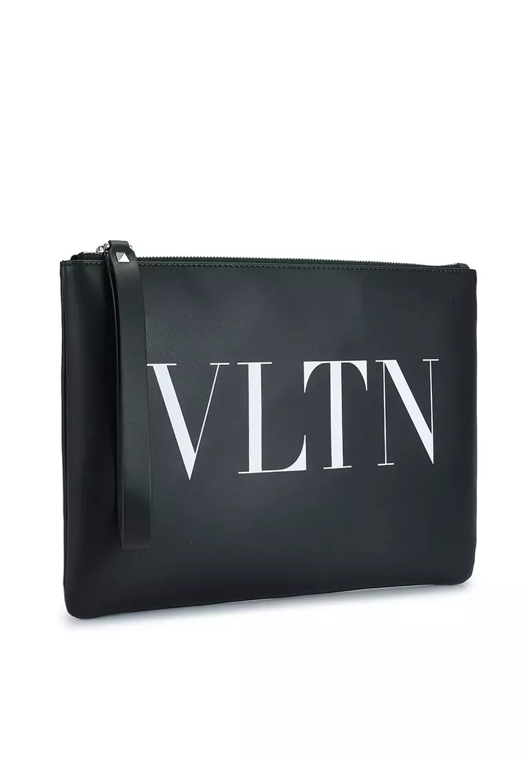 Buy Valentino VLTN Logo Leather Pouch (tr) Online | ZALORA Malaysia