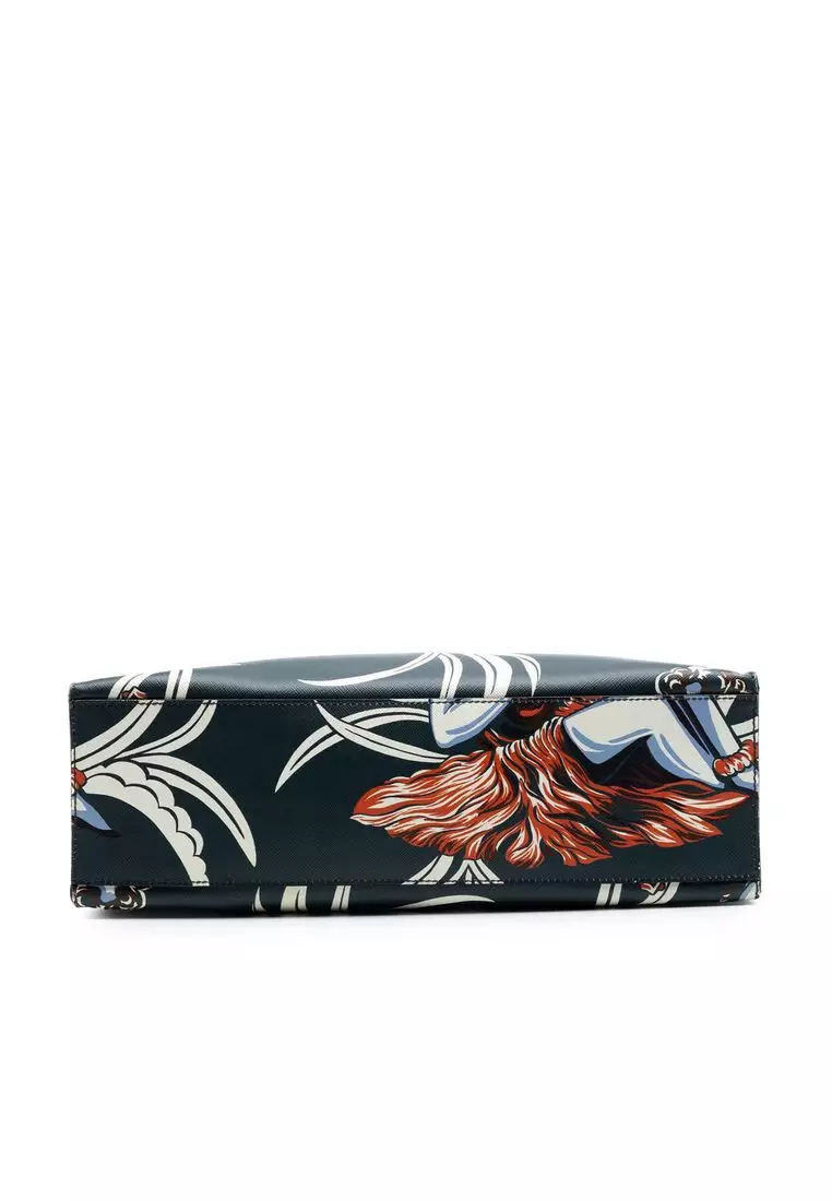 Pre-Loved Prada Saffiano Hawaiian Print Tote