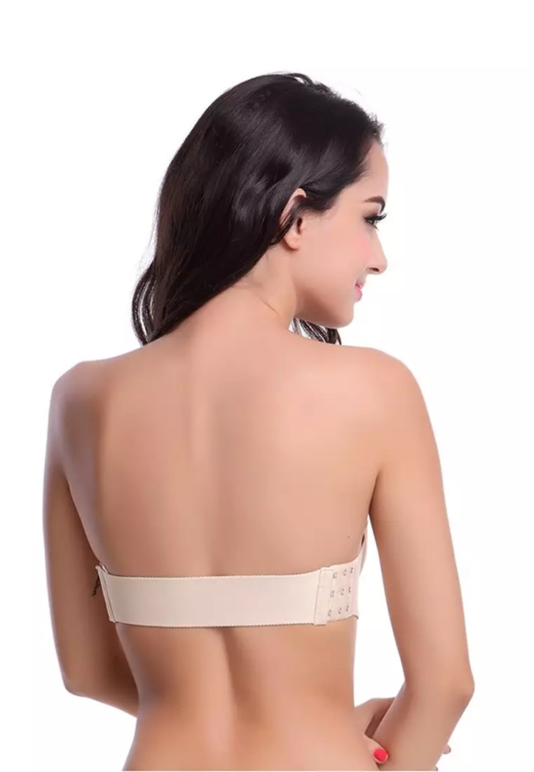 Push Up Bra with Clear Back Removable Straps, Womens Lingerie by