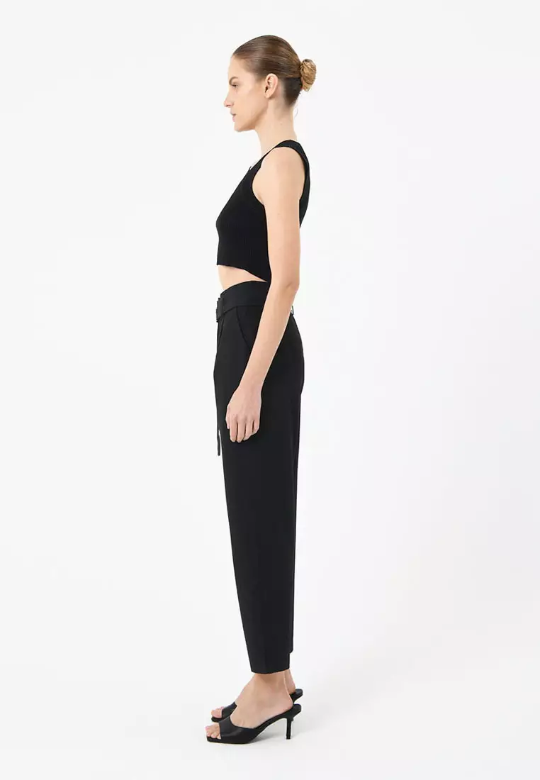 Nikki High-Waist Belted Pants