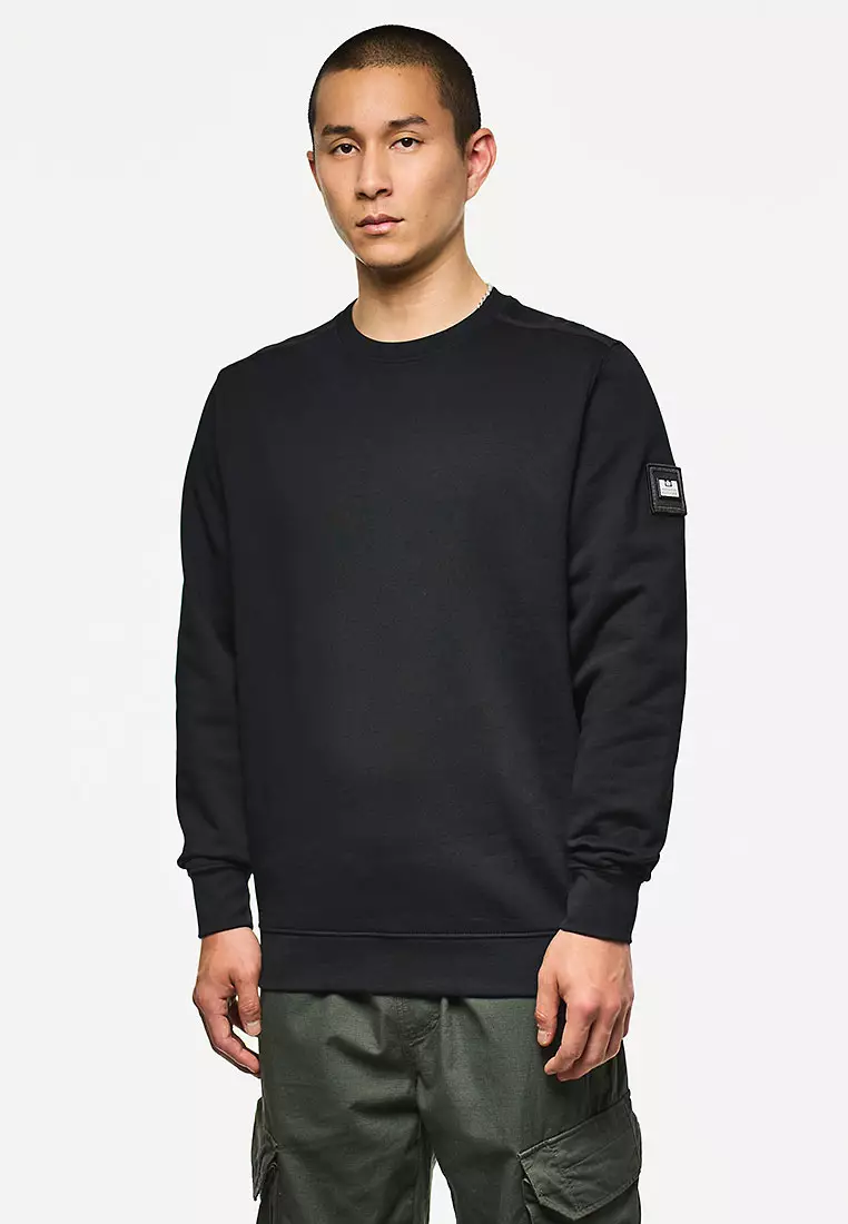 MENS BLACK THUNDER CREW WITH PARACHUTE BINDING