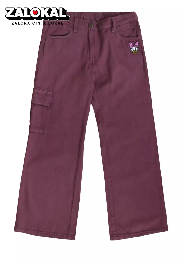 Long cargo pants/ Celana panjang cargo anak perempuan/ Daisy Too Cute