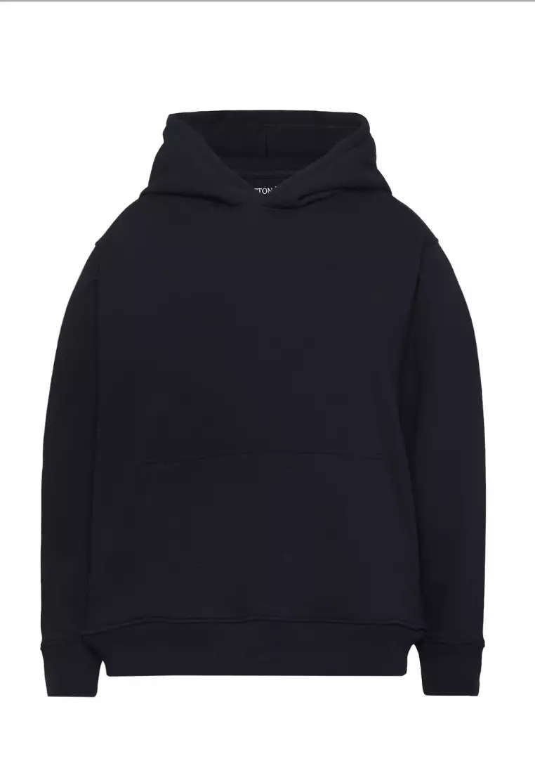 Cotton Well Cozzie Hoodie Sweatshirt with Hidden Pocket Black | Jaket Pullover Fleece dengan Kantong Tersembunyi Hitam