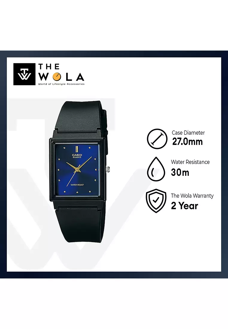 Men's Analog Watch MQ-38-2A Blue dial with Black Resin Band Watch for men
