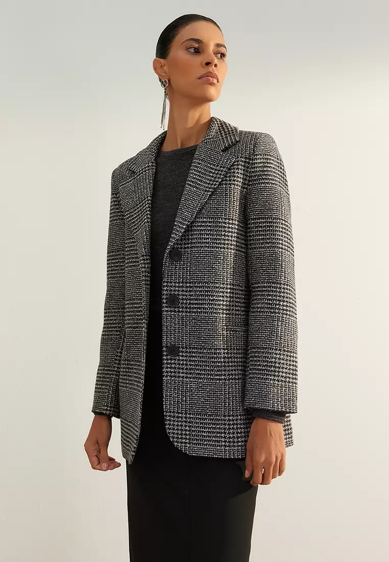 Gap on sale plaid blazer