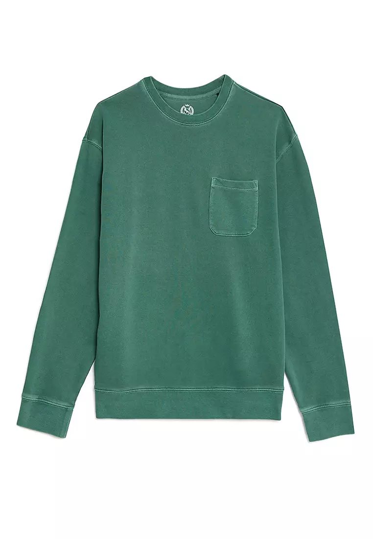 Pure Cotton Crew Neck Sweatshirt