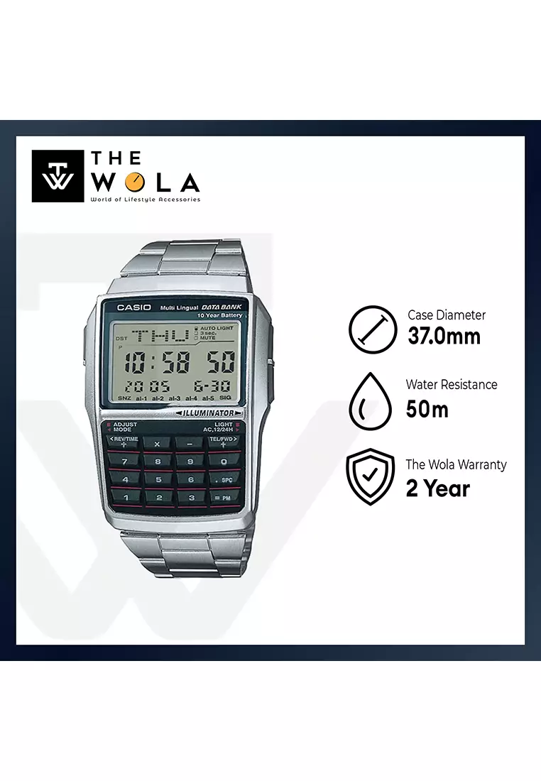 Men's Digital Watch DBC-32D-1A Calculator Databank Watch
