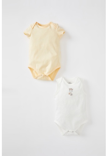 DeFacto beige BabyBoy Short Sleeve Snap Body F3D4CKA2D0FBB7GS_1