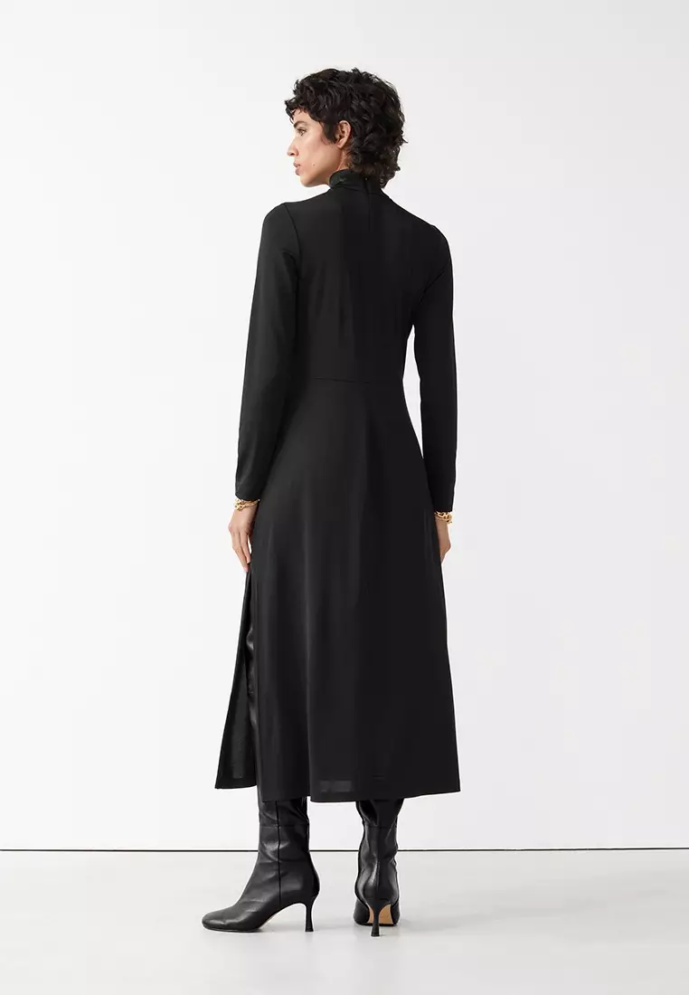 Gathered shop jersey dress