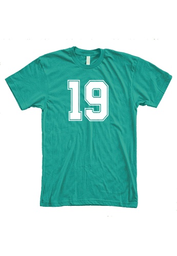 MRL Prints turquoise Number Shirt 19 T-Shirt Customized Jersey 5841BAAFAD6486GS_1