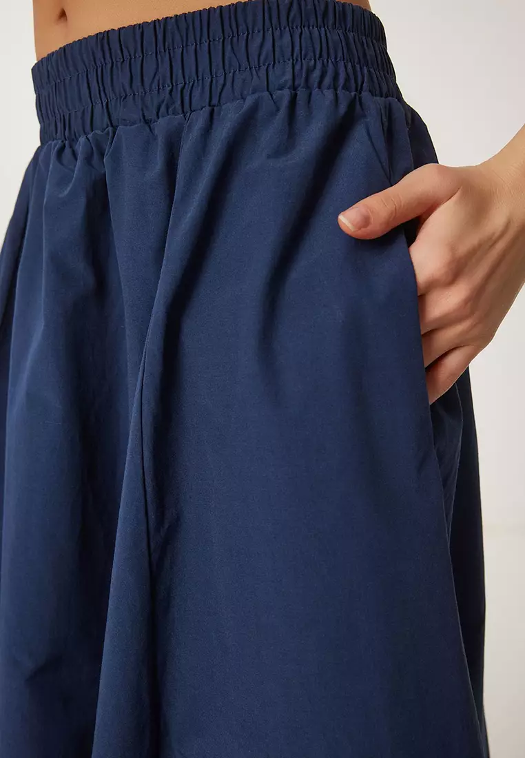 Linen Blended Maxi Skirt