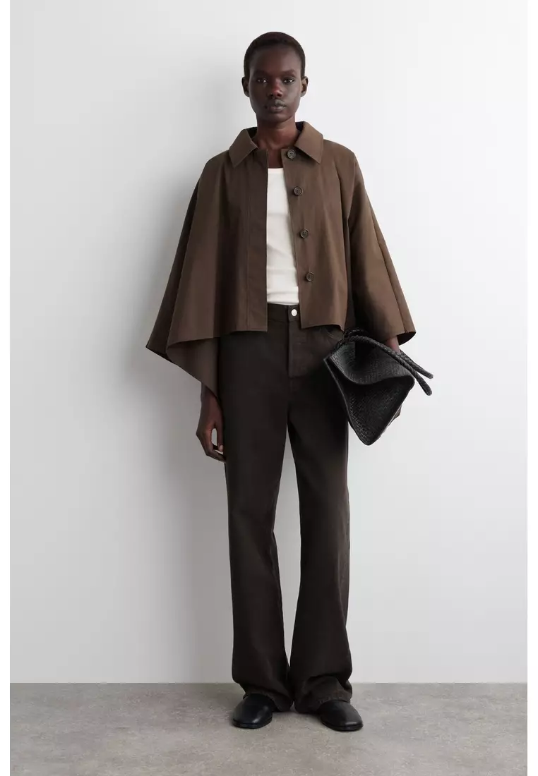 CROPPED TRENCH COAT CAPE