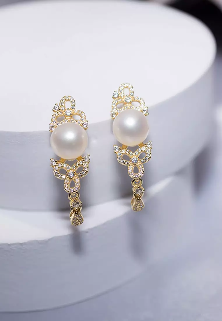 Nice pearl sale earrings