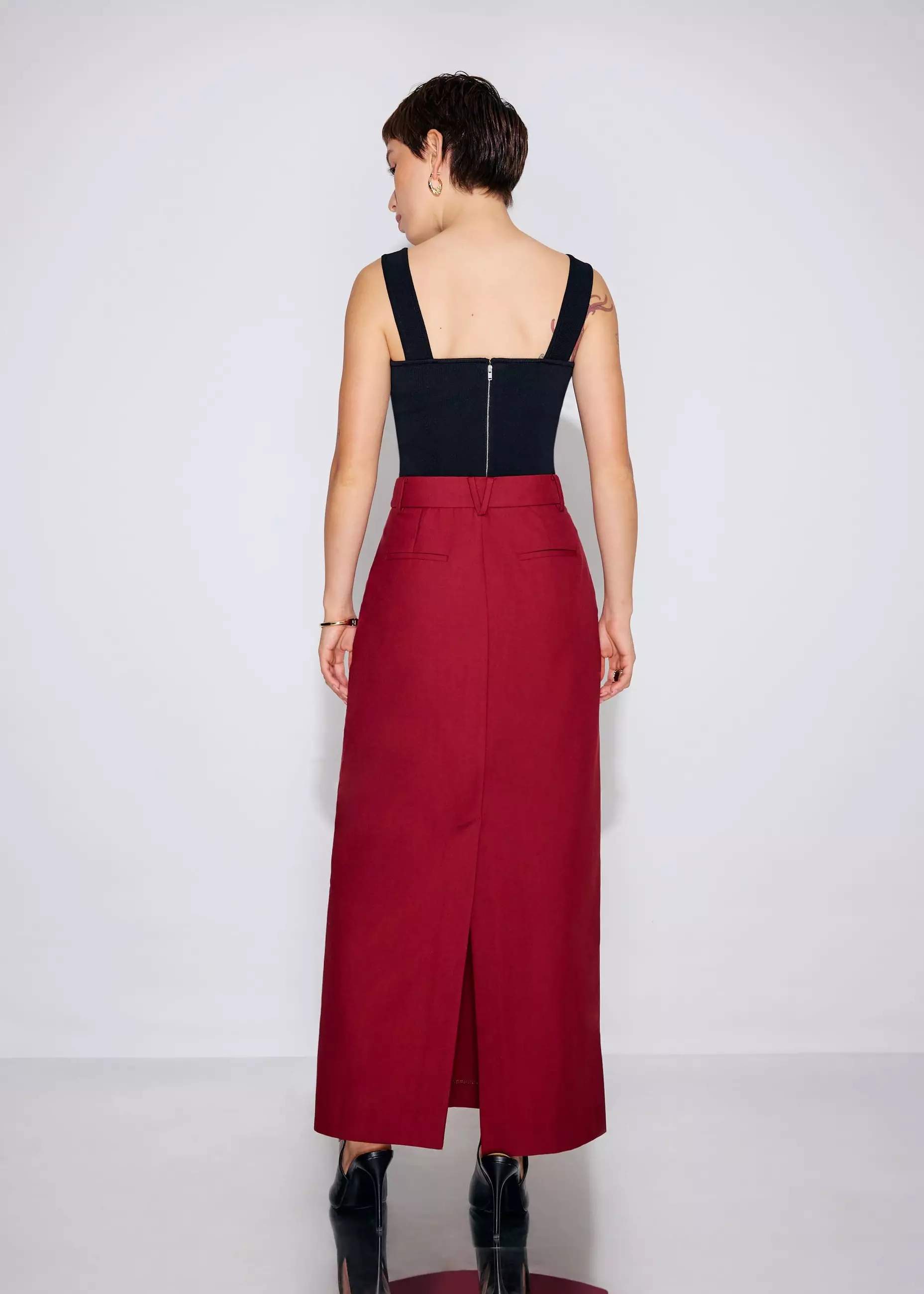 Rok Wanita - Pevita Tailored Column Maxi Skirt