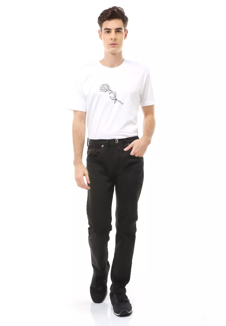 Locko Celana Panjang Pria Skinny Stretch Jeans Material Denim ORIGINAL - Dark Brown