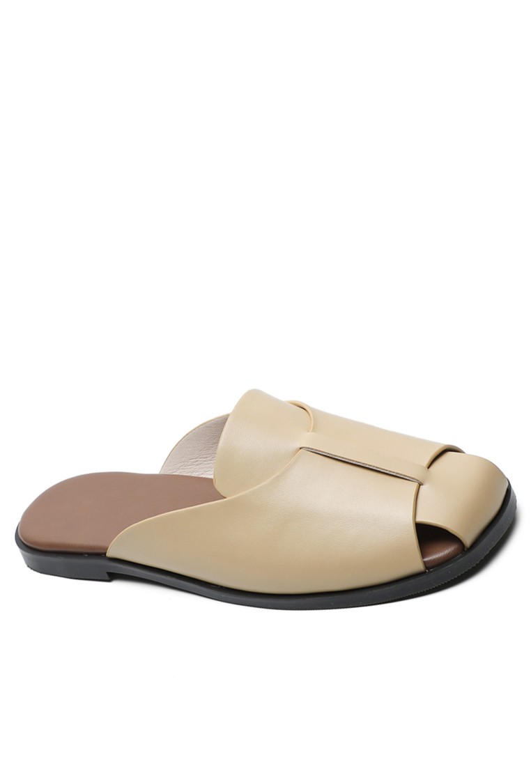 Square Toe Synthetic Leather Mules WW777-2