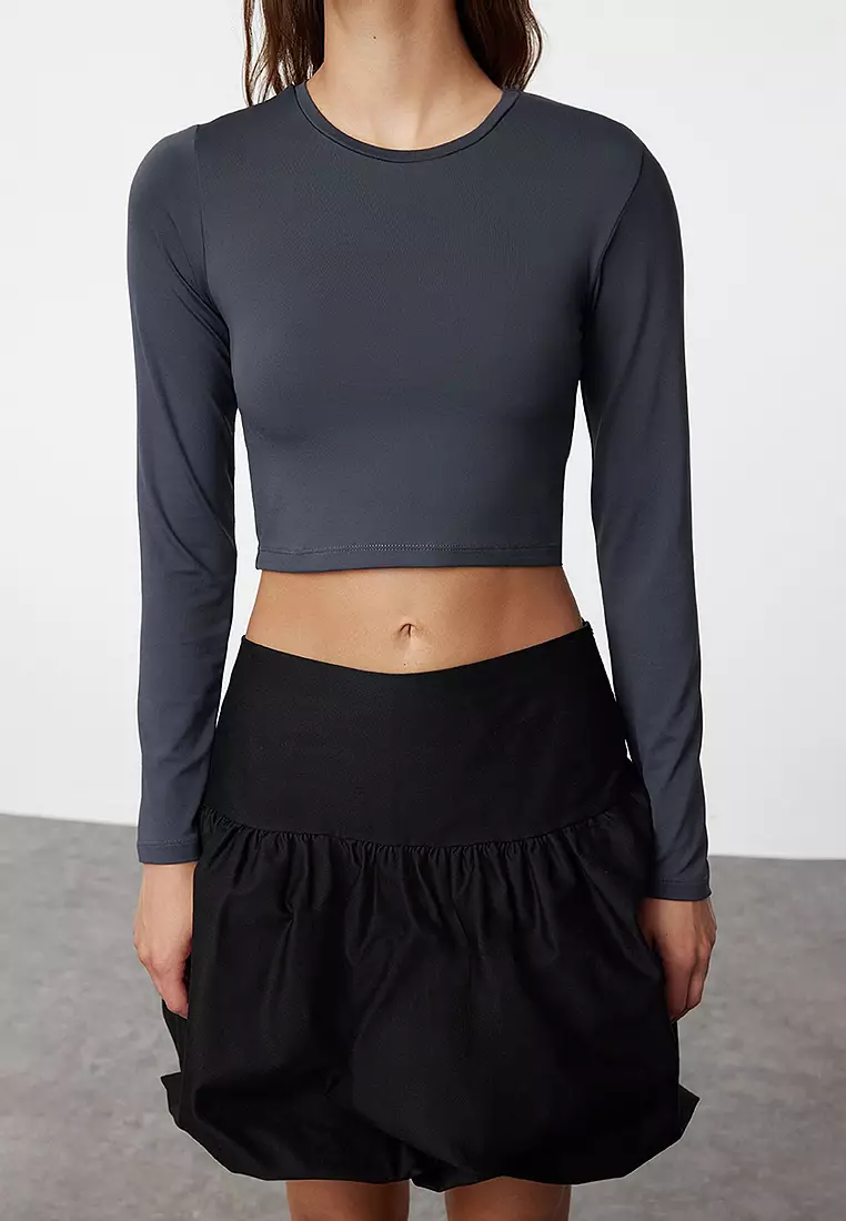 Long Sleeves Crop Top