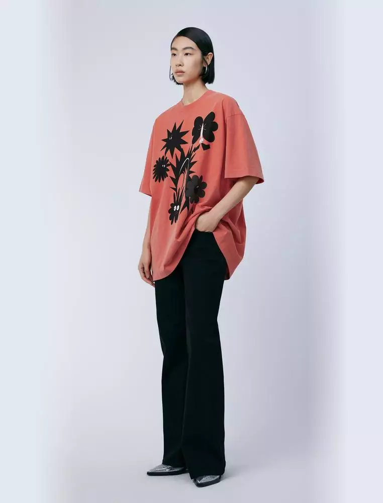 Loose Fit Printed Short Sleeve T-Shirt