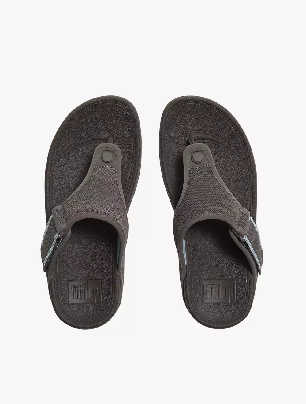 Fitflop Trakk Mens Adj. W/Resistant Mesh Toe-Post Men's Sandals - Bungee Cord/Cloudy Blue