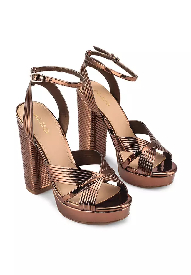 aldo gold platform shoes