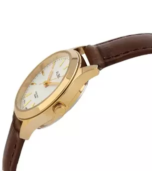 Jam Tangan Wanita Alba AH7BP2 AH7BP2X1 Starp Brown Leather Color Women White Dial Watch Original Garansi Resmi