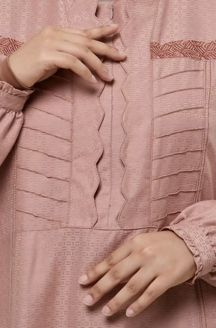 Rabbani - Gamis Dresslim Muslim Wanita Dhafara Exclusive - Tawny Orange