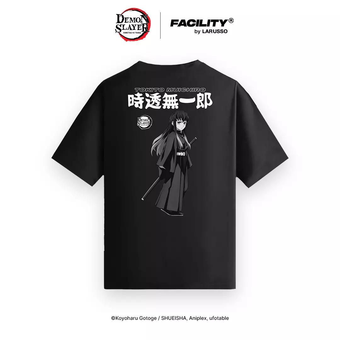 FACILITY Demon Slayer - Tokito Muichiro Oversize Tee - Black