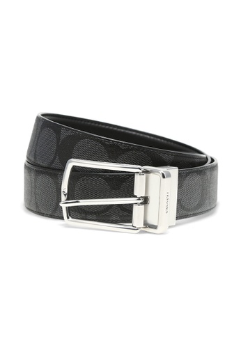 Coach black Coach leather belt for men B338CAC7EC85E5GS_1