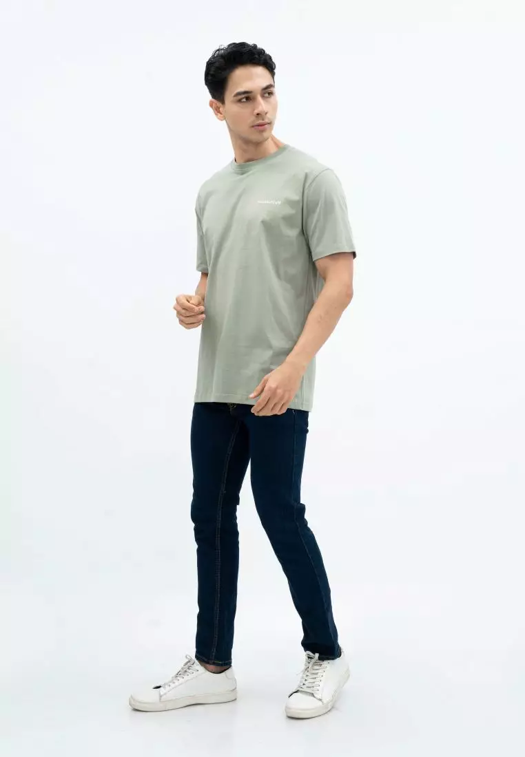 Houseofcuff T-shirt Kaos Motif Garuda Pendek Sage Green Size S-4XL