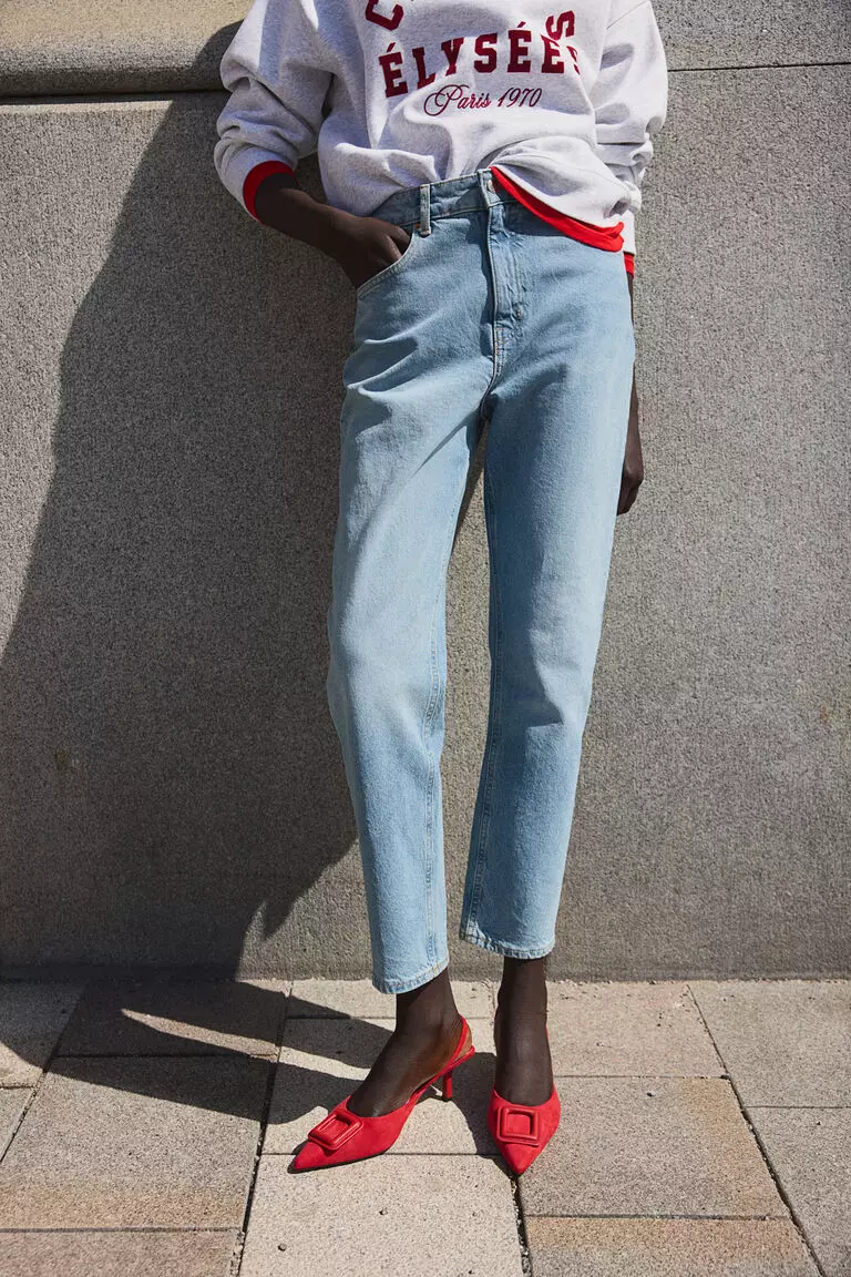 Slim Mom High Ankle Jeans