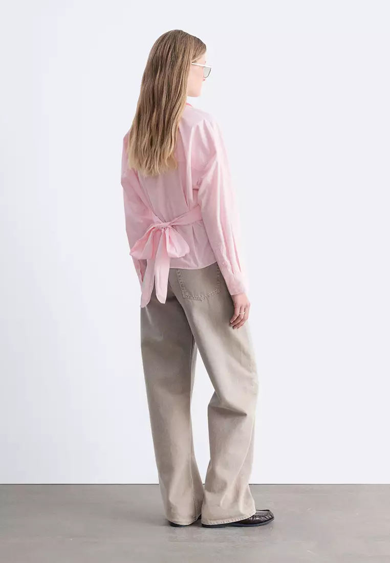 Tie-Waist Cotton Shirt